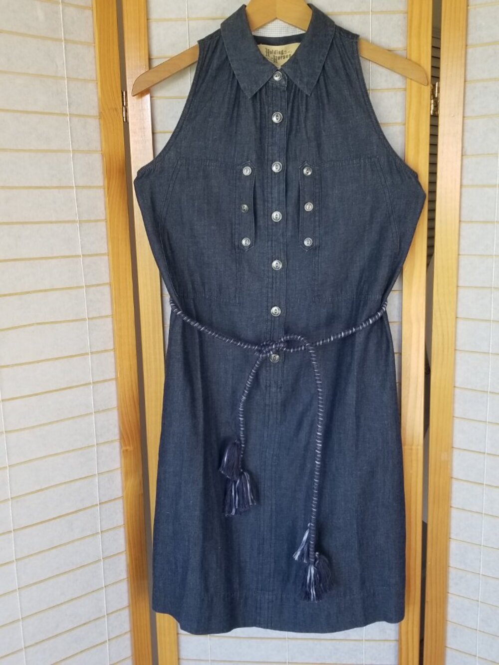 NEW Anthropologie Jean Dress Size 0 Western Cowgirl Ranch Country NWT $128
